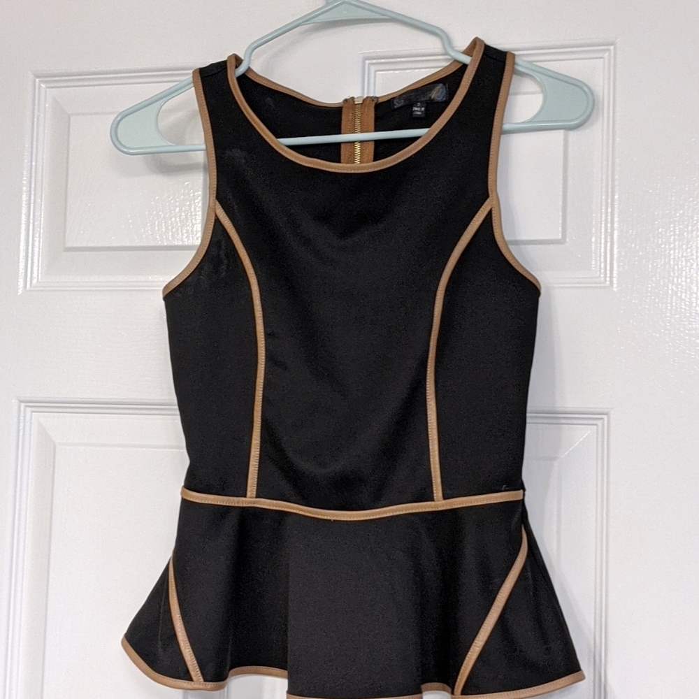 Black and Tan Tank Top